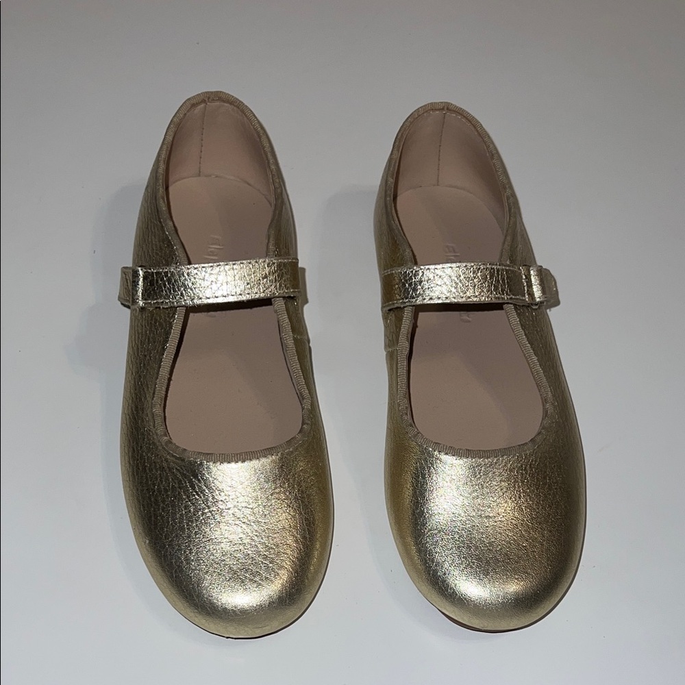 Elephantito Gold Kids Mary Jane Shoes
